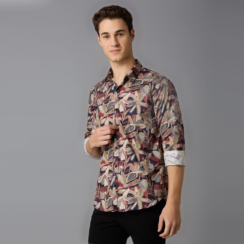 Image of MARK & ALBERT Men's Slim Fit Cotton Formal Shirt