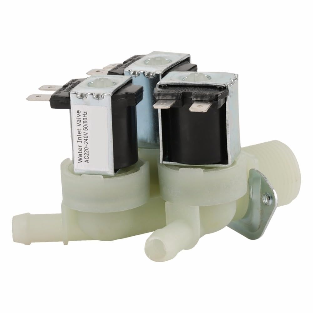 Anyaciy One Color Pressure Control Valve 1 In 3 Out Normally Closed Electrical Solenoid Valve, G3/4 Inch Water Inlet Swicth, Electromagnetic Check(220)