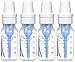 Dr. Brown's Natural Flow Anti-Colic Baby Bottle with Level 1 Slow Flow Nipples, 4oz, 4 Pack