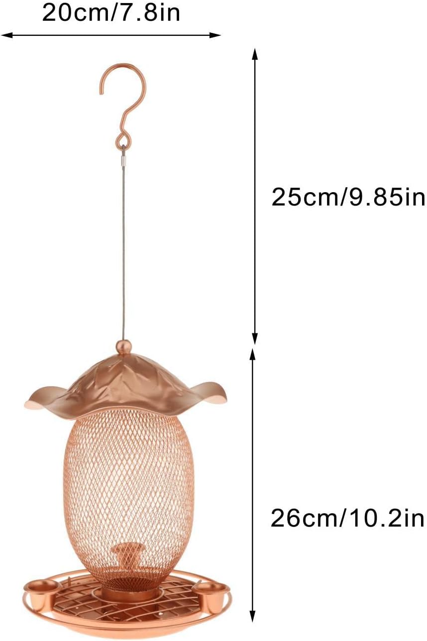 Practical Anti Squirrel Bird Feeders Bird Feeder Food Dispenser Cage Portable Watering Large Capacity