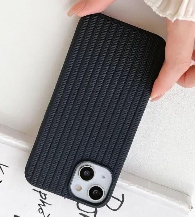 Image of Back Cover for iPhone 13 Mini |Soft 3D Shaped 360 Degree Anti Slip Drop Protection Case Cover | Pack of 1 (Black)