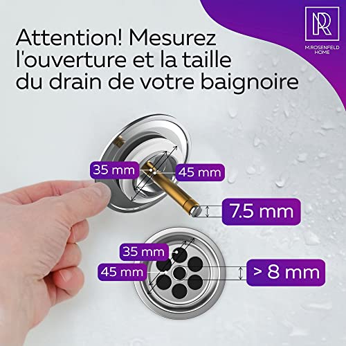 Bouchon de baignoire chrome M. Rosenfeld Home pour salle de bain - 3