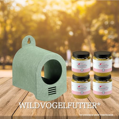 MeinWildvogel Erdnussbutter mit Mehlwürmern 12 x 350g, nährstoffreiches Wildvogelfutter - Fettfutter mit Sonnenblumenkerne für Wildvögel und Gartenvögel. Ganzjähriges Weichfutter für Ihre Vögel