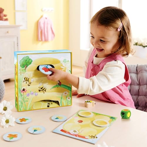 Image of HABA My Very First Games Hanna Honeybee - 2 Cooperative Color Die Games Ages 2+ (Made in Germany)