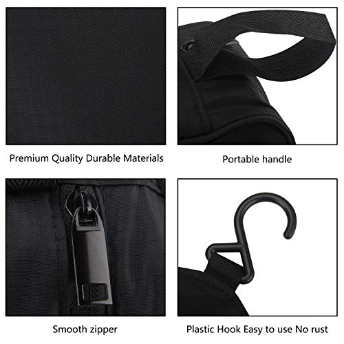 MONSTINA Toiletry Bag/Cosmetic Case Toiletry Travel Bags Hanging Cosmetic Pouch Cosmetic Organizers (Black)