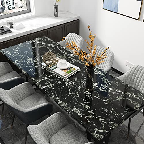 Chihut Black Marble Wallpaper 30"X118" Marble Contact Paper Peel And Stick Countertops Waterproof Granite Paper Self-Adhesive Removable Vinyl Wrap For Kitchen Bachsplash Shelf Liner Door Furniture #TOP4