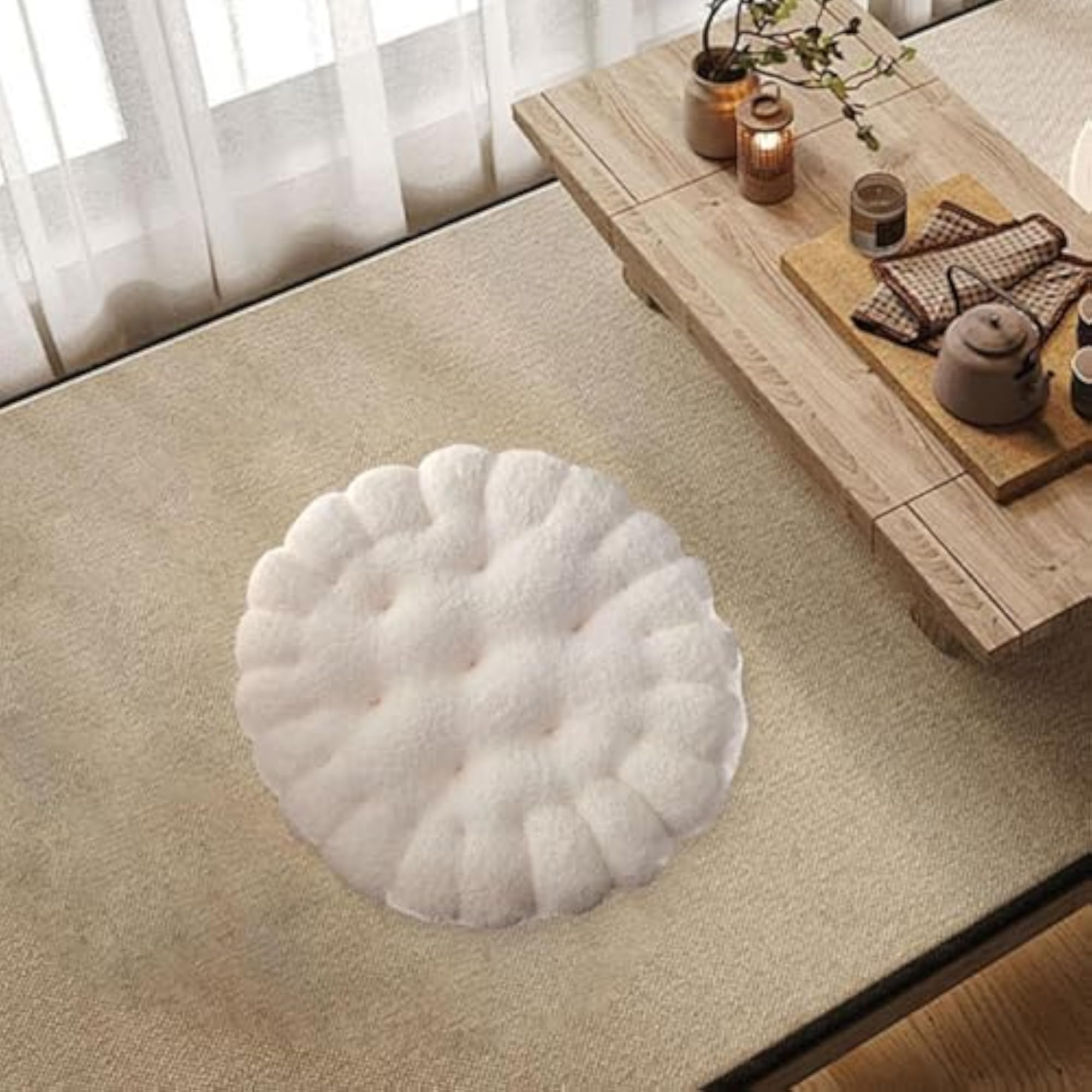 Biscuit Shape Cushion Comfortable Modern Seating Mat for Office Balcony