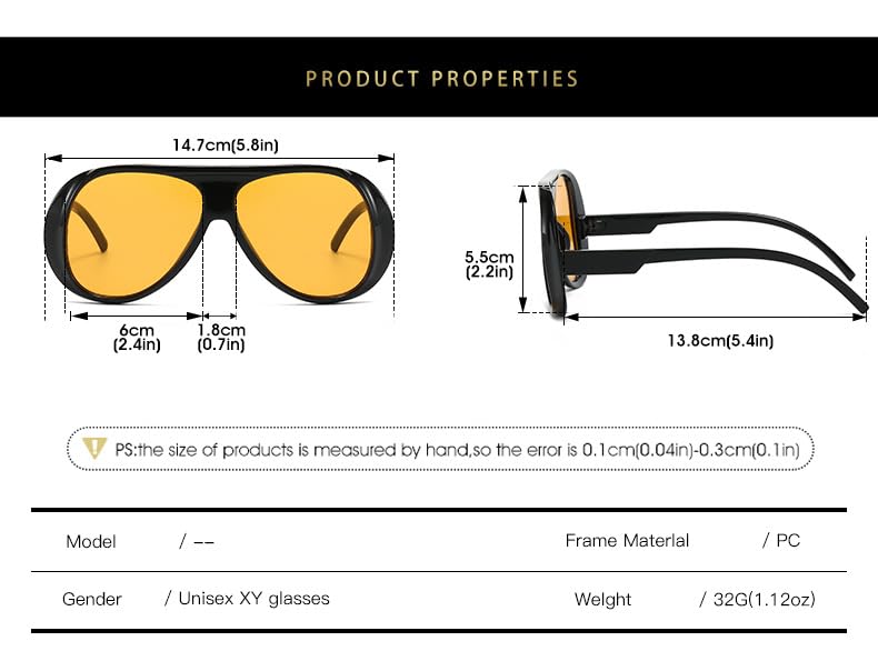 SAMDAKAL Fashion Sunglasses Trendy Sunglasses Men and Girls Personalized Goggles Driving Glasses with Glasses Bag