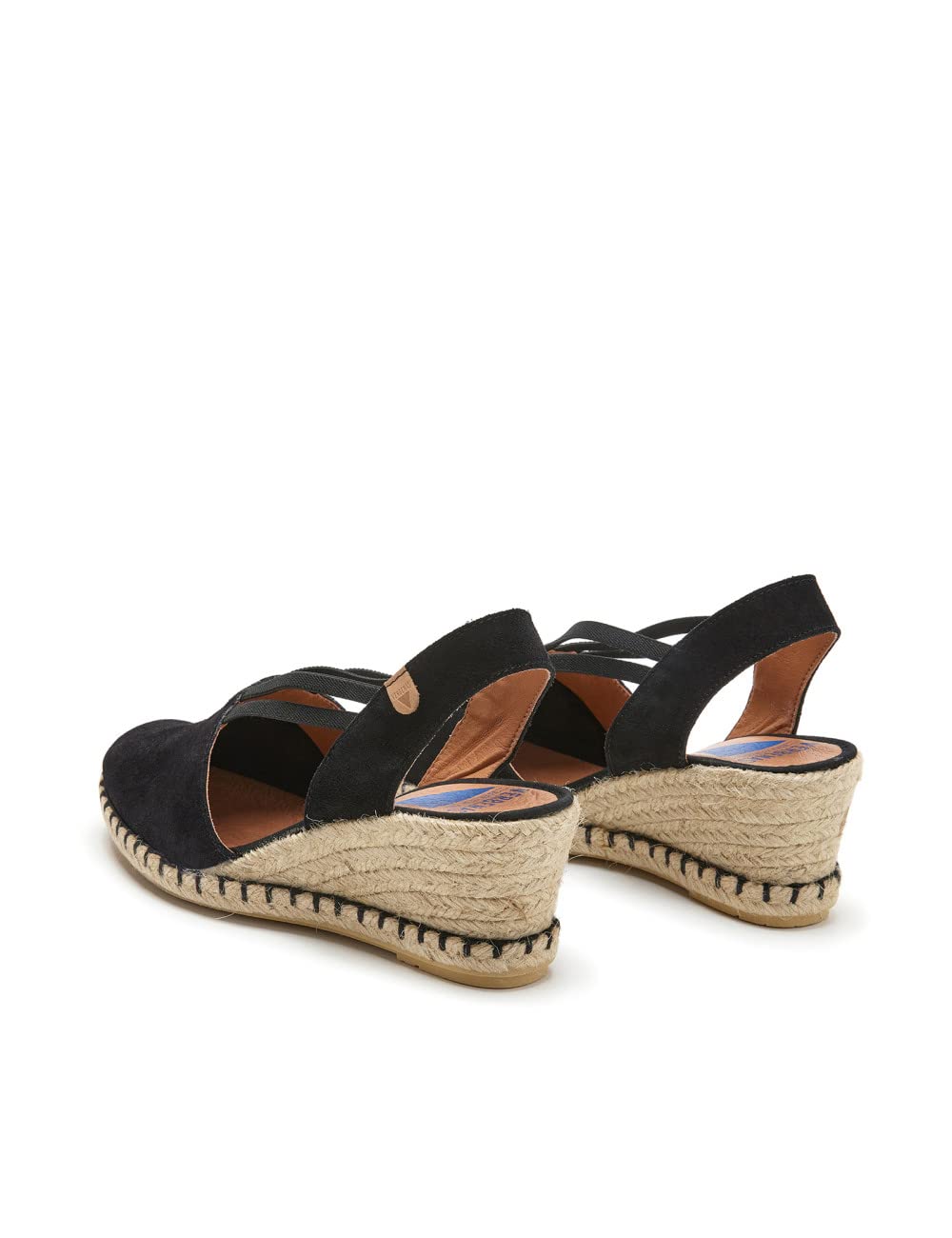 VERBENAS Wedges Maika Serraje Negro