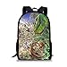 POLERO Schulrucksack Schultertasche Causal Rucksack Freizeitrucksack Daypacks Backpack mit Tyrannosaurus Rex Pterodaktylus Dinosaurier Design für Mädchen Jungen Kinder Jugendliche Damen Herren
