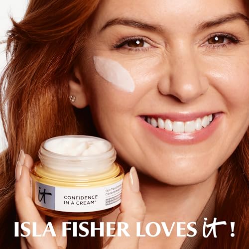 IT Cosmetics Confidence in a Cream - Face Moisturizer, Hydrating & Anti Aging, Visibly Reduces Fine Lines & Wrinkles, 48H Hydration, Repairs Skin Barrier, Squalane, Ceramides, For All Skin Types