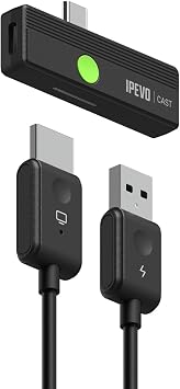 IPEVO CAST Wireless Screen Sharing | Full HD 1080p @ 60Hz | USB-C Transmitter & HDMI Receiver | Plug & Play, Cross-Platform | No Software, No App, IT-Free Operation | Meeting Rooms, Classrooms