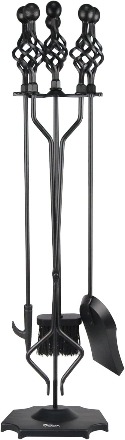 VODA Fireplace Tools Set, 5-Piece 33in