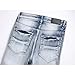 SABATUTU Men's Slim Fit Skinny Stretch Ripped Jeans,Distressed Straight Leg Fashion High Flex Waist Trousers (US, Waist, 34, Regular, A3Blue)