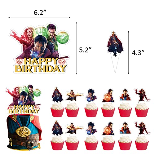 Ksopsdey 36 stks Dokter Vreemde Verjaardag Decoraties Hero Thema Feestartikelen Feestversieringen Cupcake Toppers Cake Decoraties Banner Ballonnen Cake Toppers voor Kinderen - Image 3