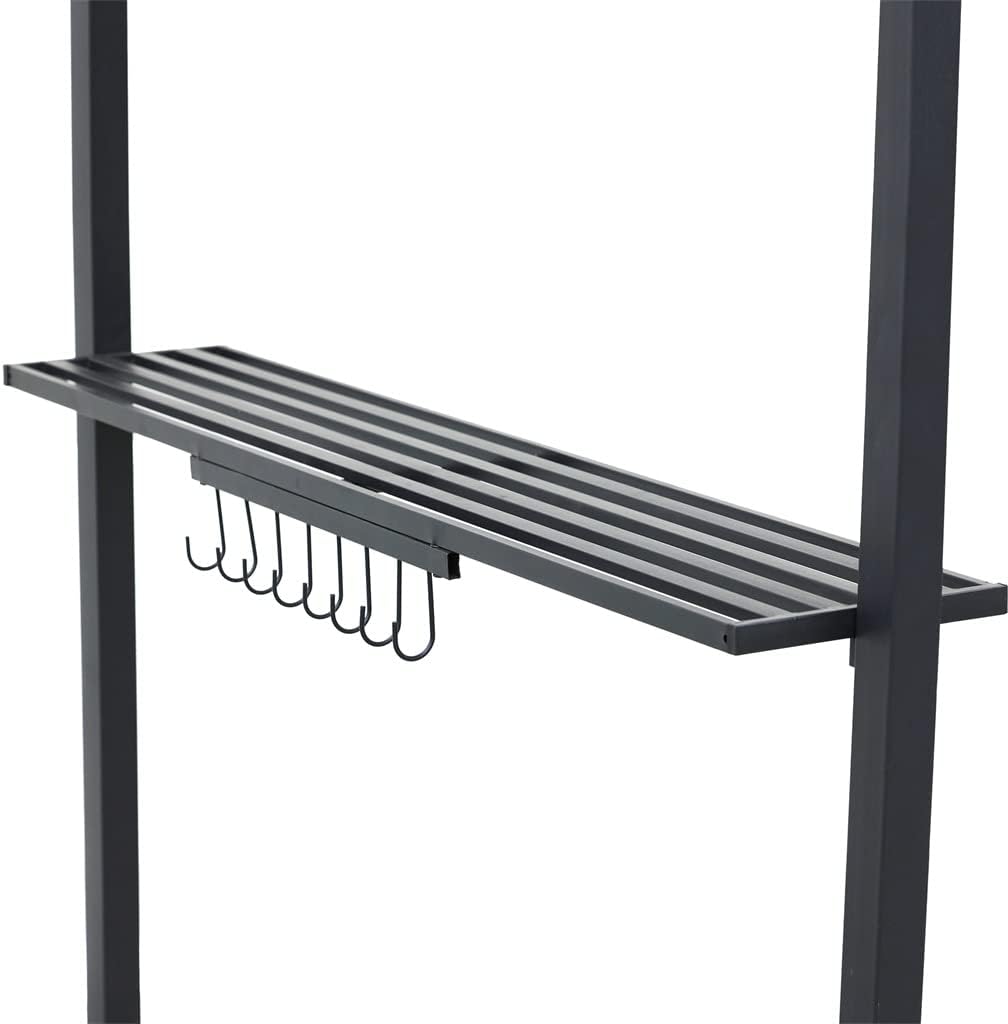 Outdoor Grill Gazebo 8 X 5 Ft Shelter Tent Tier Soft Top Canopy and Steel Frame with Hook and Bar Counters