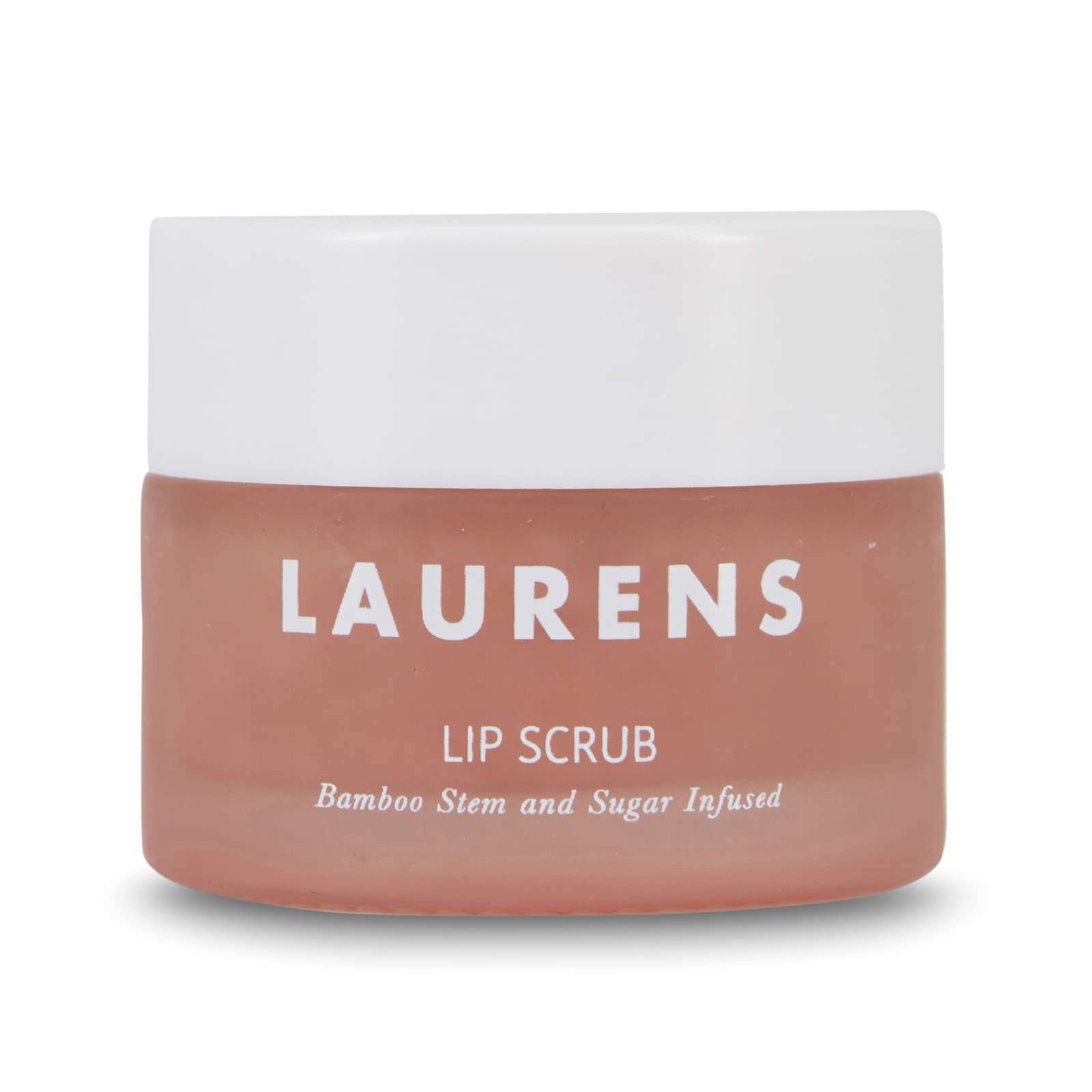 Lip Scrub From Skincare By Laurens- Hydrating Coconut Lip Scrub Infused With Bamboo Stem & Sugar- Lip Exfoliator Scrub And Moisturizer- Lip Sugar Scrub For Dry, Cracked & Chapped Lips- 0.5 oz (Peach)