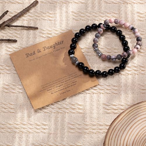 DUQGUHO Mommy and Me Bracelets Mothers Day Gifts for Mom from Daughter Son Matching Mother and Daughter Jewelry Mother Daughter Gift Back to School Bracelet 6/8 mm Mom Birthday Gifts2