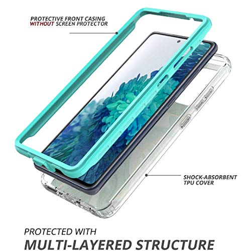 Jeylly For Galaxy S20 Fe Case, Marble Full Body Flexible Tpu Bumper Hard Plastic Heavy Duty Shockproof Protective Phone Case For Women Girls, For Samsung Galaxy S20 Fe 5G, Light Green #TOP3