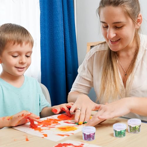 Image of 25Pcs Small Paint Cups with Lids, Empty Paint Pot Mini Containers Plastic Small Paints Containers with Lids for Beads Seeds Clay or Others