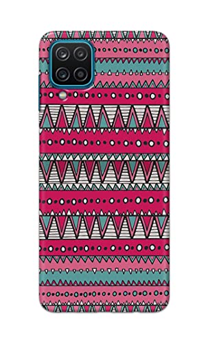 Image of Printed Hard Back Cover Case for Samsung Galaxy A12 Back Cover (Geometric Vintage Pattern) -1803