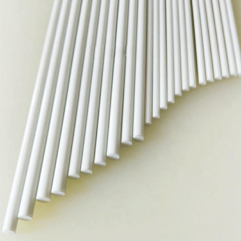 Asta in fibra di vetro bianca da 1 pezzo, barra in fibra di vetro solida da 300 cm, aste di supporto for decorazioni domestiche(5mm)