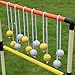 Menolana 6X Ladder Balls Diameter 42mm Easy to Use Practical Outdoor Lawn Yard Backyard Game, 3 Yellow and 3 White