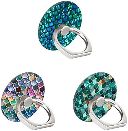 BF2JK Three Pack-Ring Phone Holder Bracket Stand Kickstand for Smartphones,Tablets,Pads-Mermaid Scale
