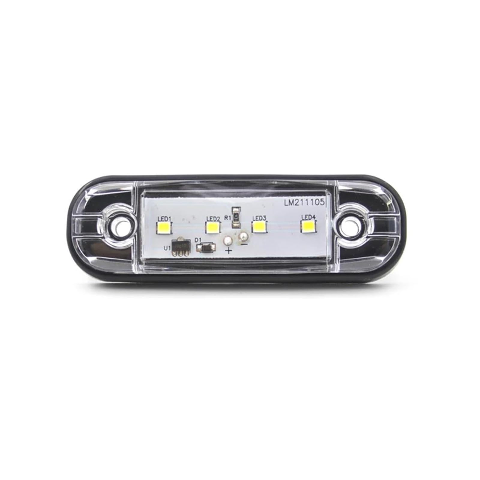 SKINII Luz Indicadora Freno Luces posición Laterales LED 12 V y 24 V para camión Remolque autobús Luces Freno Luces traseras Advertencia 4 LED 10 Unidades Luz Freno Trasera(10x White)