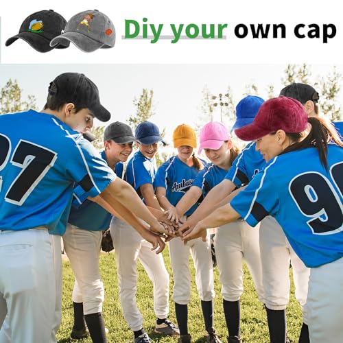 Image of Bonuci 24 /50 Pack Vintage Baseball Hat Bulk Washed Baseball Cap Adjustable Cotton Golf Hats for Men Women Sports