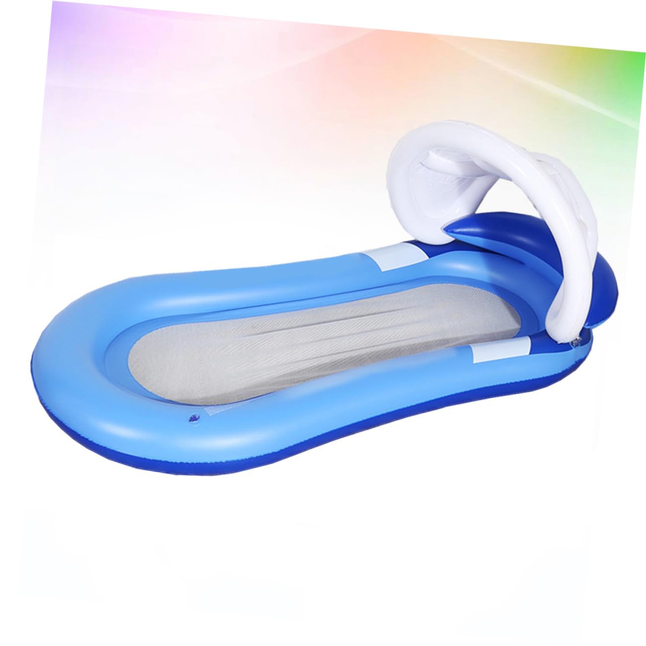 Aufblasbares Schwimmbett mit Sonnendach aus PVC für Erwachsene