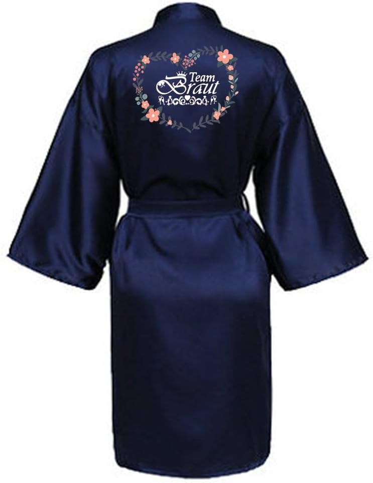 Robe Kimono En Satin - Pyjama Élégant Pour Mariage, Soirée Ou Maison