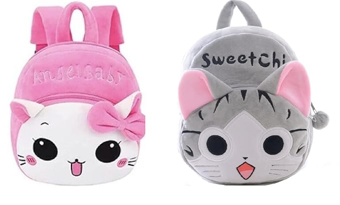 FASNO Kids Combo PINK ANGEL & SWEETCHI bagpacks, School Bags for Kid Girl and boys (2 to 5 year)