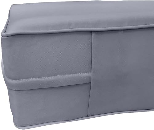 Miniatura 7 de DBM IMPORTS *Solo funda*-Estilo 5 Fundas de almohada para colchón de sofá cama al aire libre con ribete de tubería tamaño individual-AD001