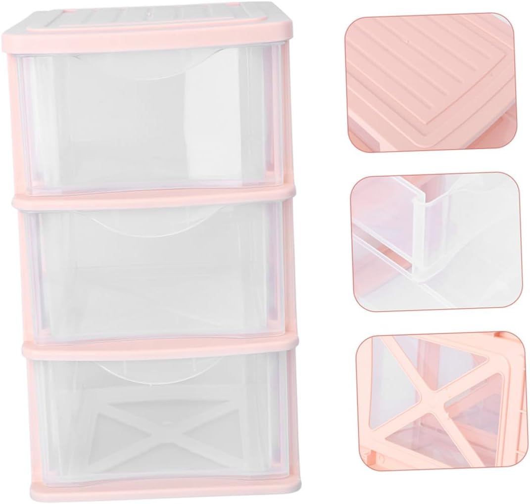 2pcs Storage Box Makeup Organizer Cosmetic Storage Container for Home Office Desk Transparent Dustproof Material Practical Stationery and Sundry Holder