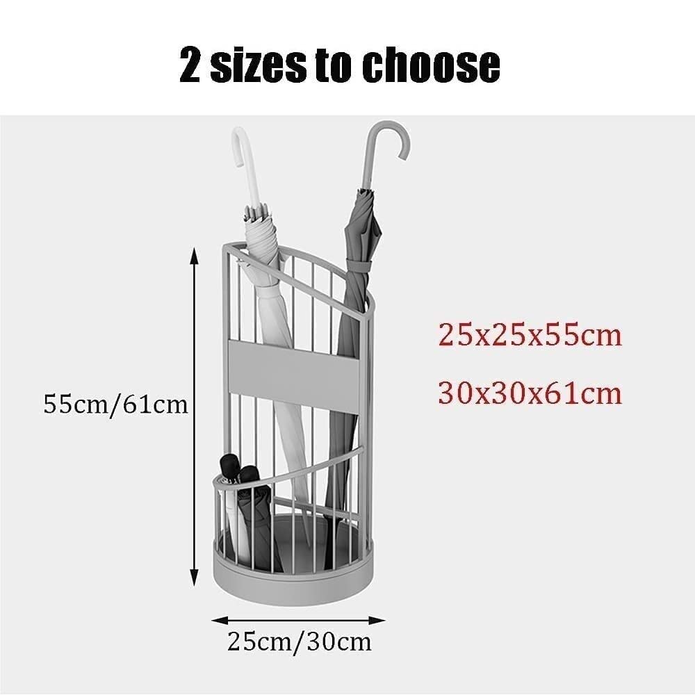 Porta Organizer Portaombrelli In Metallo A 2 Livelli Da Ingresso A Secchiello Per L'ufficio Del'hotel D'affari Di Famiglia Corridoio Ingresso(Black,30 * 30 * 61cm)