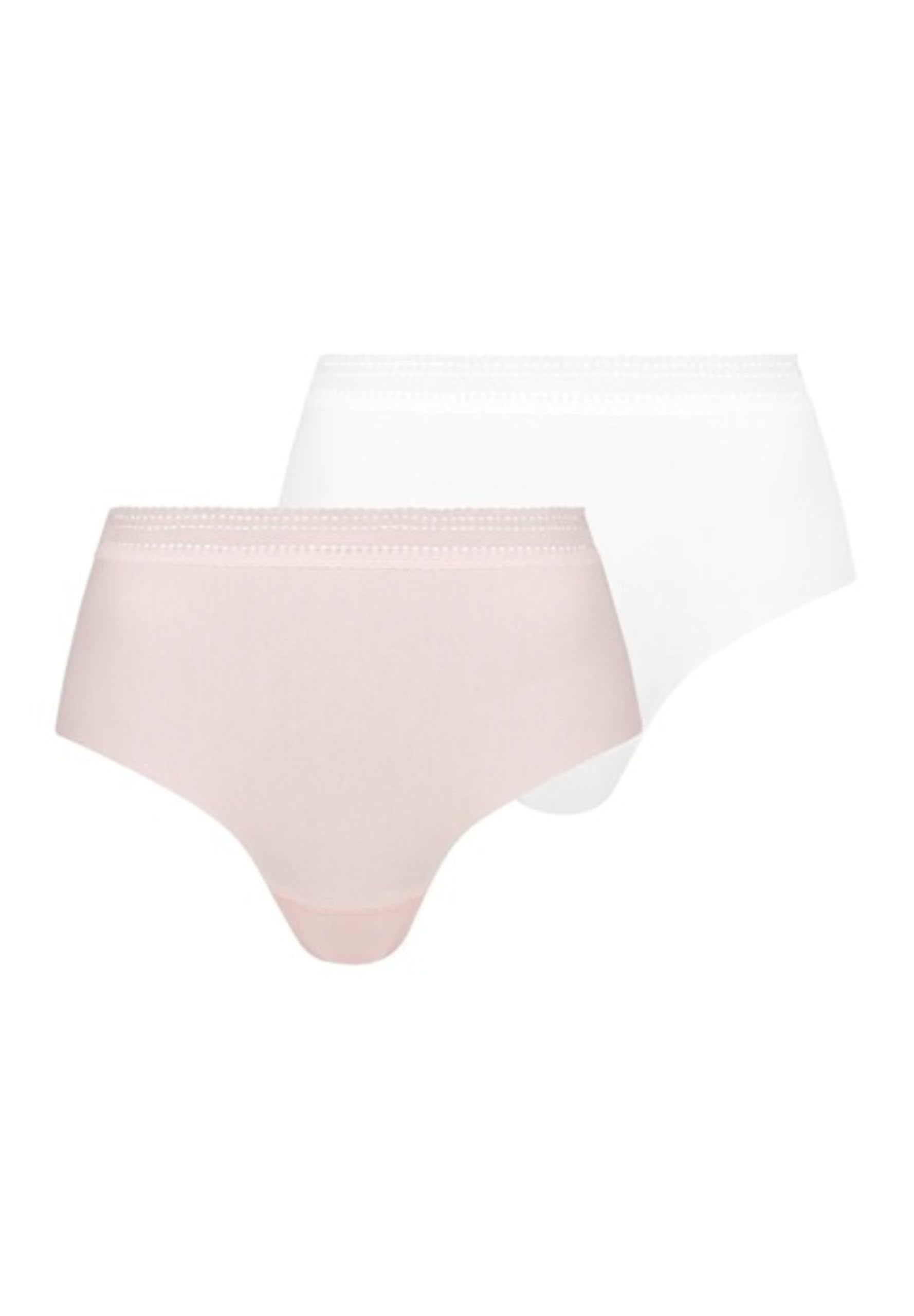 SANS COMPLEXE Femme Invisible Coton_61pan79 Slips, Rose Pivoine + Blanc, 38-​40 EU
