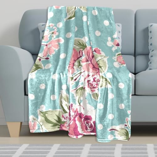 Couverture polaire rose chaude et douce grand format pour lits et divans