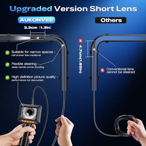 Image of Endoscope Camera with Light, Handheld Borescope, 2.8 inch IPS Inspection Camera