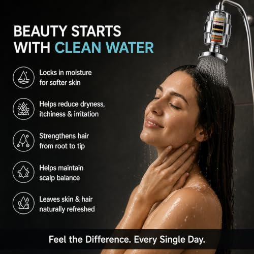 Image of Pexlar SFA01 Pro - Water Filter for Tap - Hard Water Softener for Tap & Shower - Control Hair Fall - for Better Hair and Skin - with Lemon Cartridge - 1 Pack
