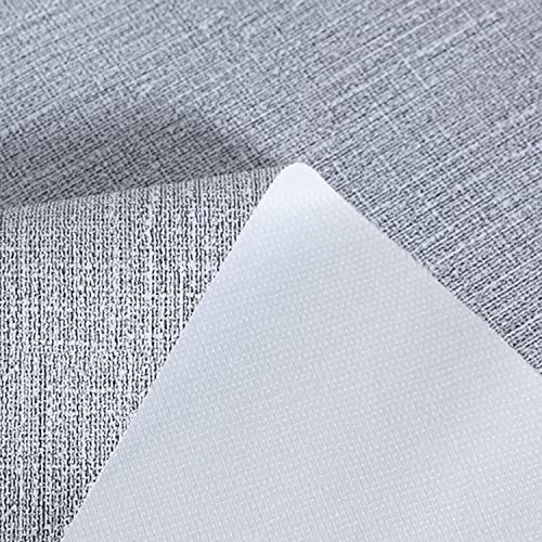 Image of sancua 100% Waterproof Round PVC Tablecloth - 54 Inch - Oil Proof Spill Proof Vinyl Table Cloth, Wipe Clean Table Cover for Dining Tables, Buffet Parties and Camping, Grey