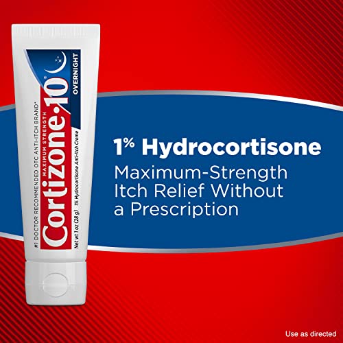 Cortizone 10 Maximum Strength Overnight Anti-Itch Cream, 1% Hydrocortisone Creme, Lavender Scent, 1 oz. - Image 6