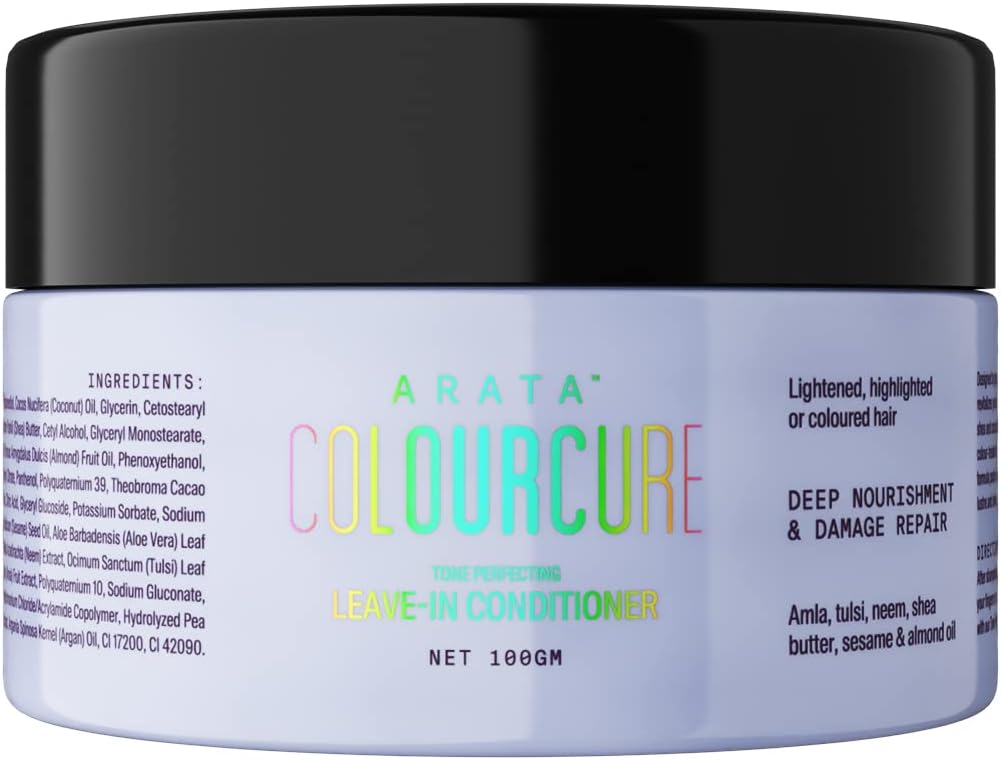 Arata Tone Perfecting Leave-In Conditioner for Pre-Lightened & Bleached Hair | Leave in Conditioner for Frizzy Hair | Adds Shine & Lustre | 100gm