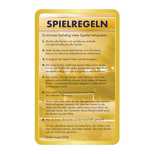 Top Trumps Wetfussballstars 6 Kartenspiel für Kinder - Klassisches WFS Lernkartenspiel für Fans von Fussball- 2+ Spieler ab 6+ Jahre - Deutsch