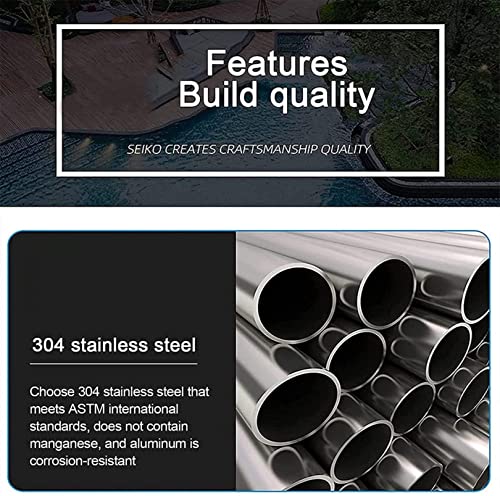 Handrail Stainless Steel Pool Guardrail Safety Handrail,Silver with Quick-Mount Base