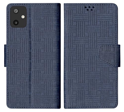 SBMS Flip Cover for Samsung Galaxy M07 / Samsung A07 / Samsung F07 Back Cover Case with Magnatic Closure | Inbuilt Stand | Card & Money Pocket for Samsung A07 (MatBlue)