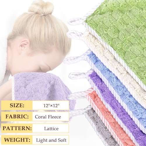 PHOGARY Mikrofaser Waschlappen Gesicht für Schonende Gesichtsreinigung, 6 Stück Waschbar Abschminktücher, Extra Dick Microfaser Putztuch, Mini Handtücher Gesichtshandtücher (30x30cm, Karomuster)
