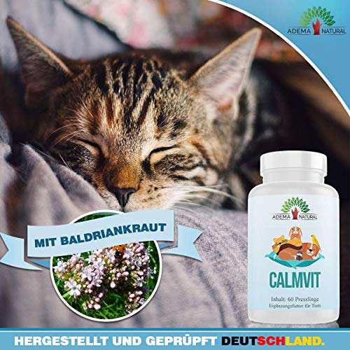 Adema Natural® CALMVIT - Nahrungsergänzungsmittel für Tiere zur Beruhigung, 60 Presslinge