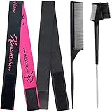 Wig Band 2 Pcs Elastic Bands for Wig Lace Front Wig Edge Band for Women Wig Bands for Keeping Wigs in Place Lace Melting Band for Baby Hair Wig Grip Headband Edge Wrap to Lay Edges Wig Accessories