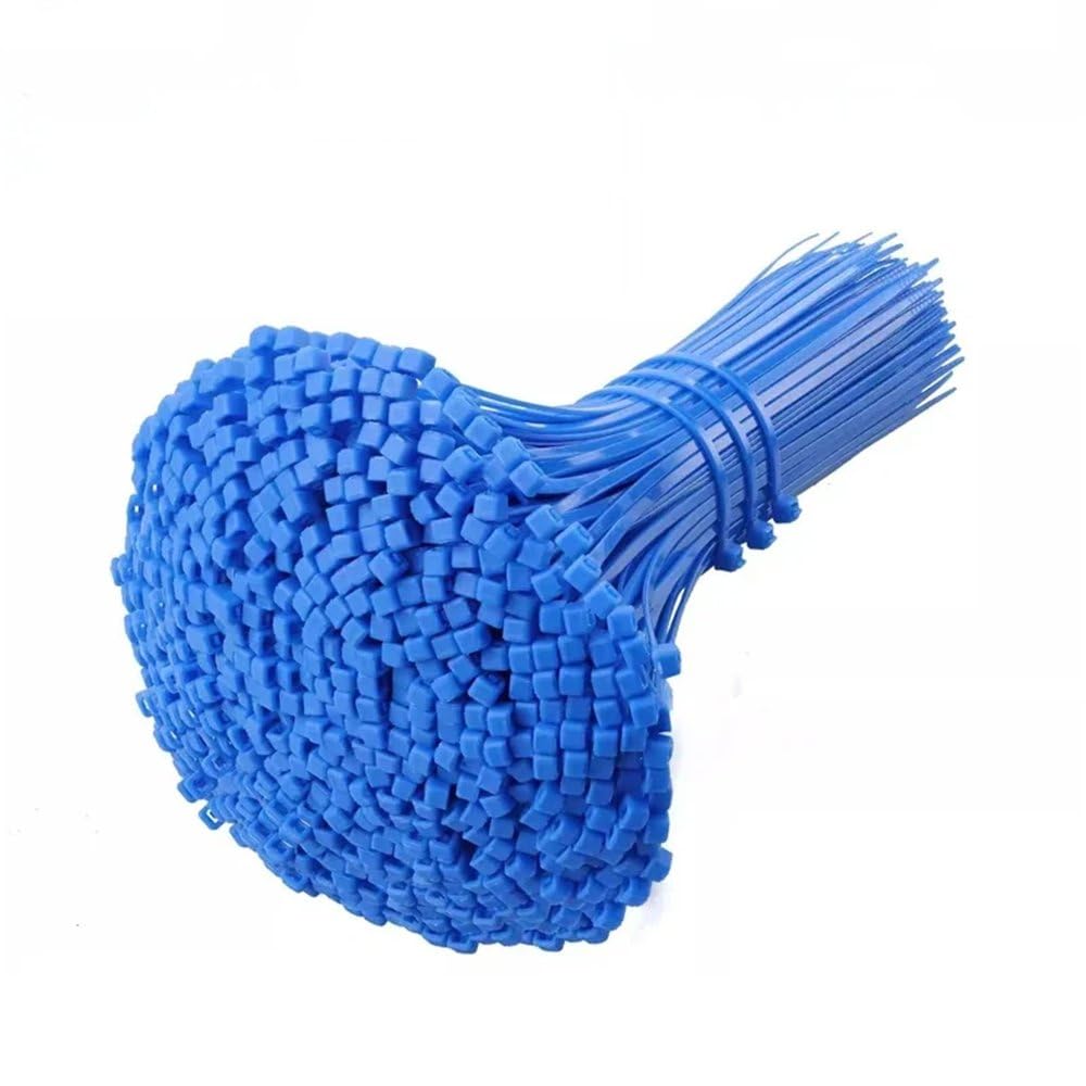 Fascette stringicavo in nylon autobloccanti, fascette stringicavo, fascette stringicavo riutilizzabili, per casa e ufficio, blu, 300 pezzi